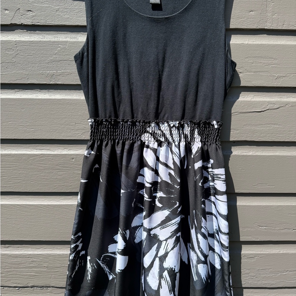 Black and White Floral Dress